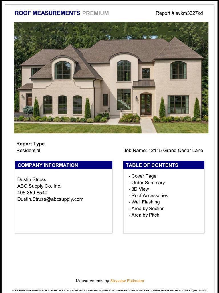Finished stone and brick estate roof replacement in Oklahoma City